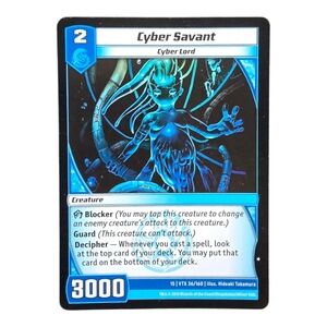 Cyber Savant Trading Card by - Blue